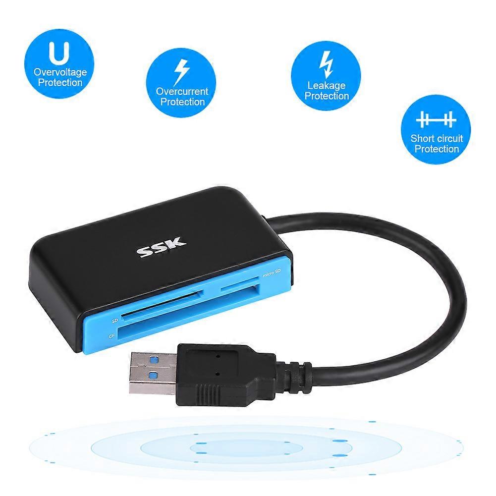 SSK USB 3.0 High Speed Multi-In-One SD / CF / Micro SD Card Reader