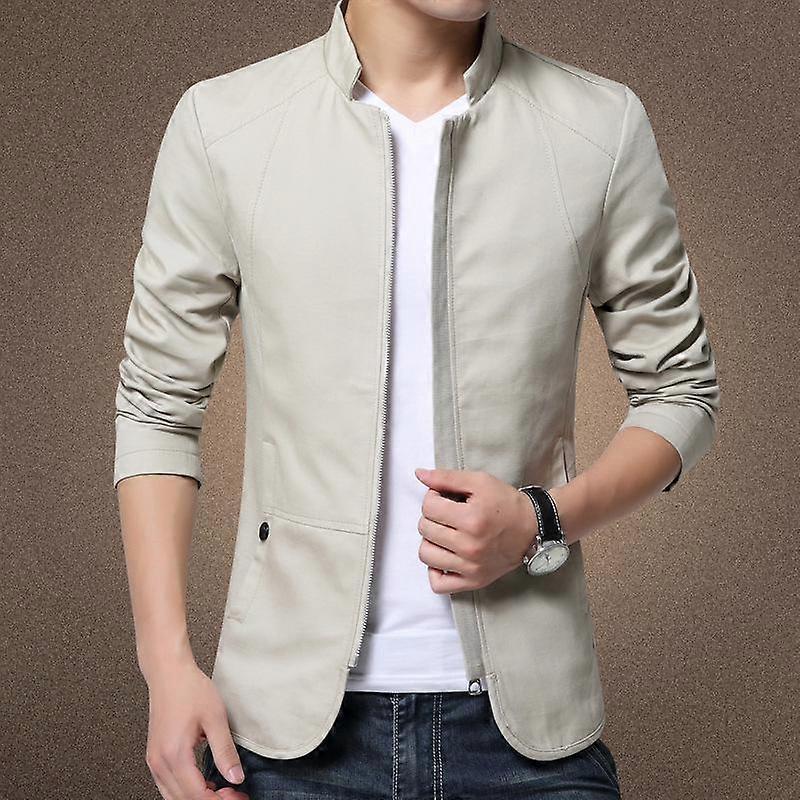 Men's Spring and Autumn Windproof Jacket Business Standing Collar Casual Jacket