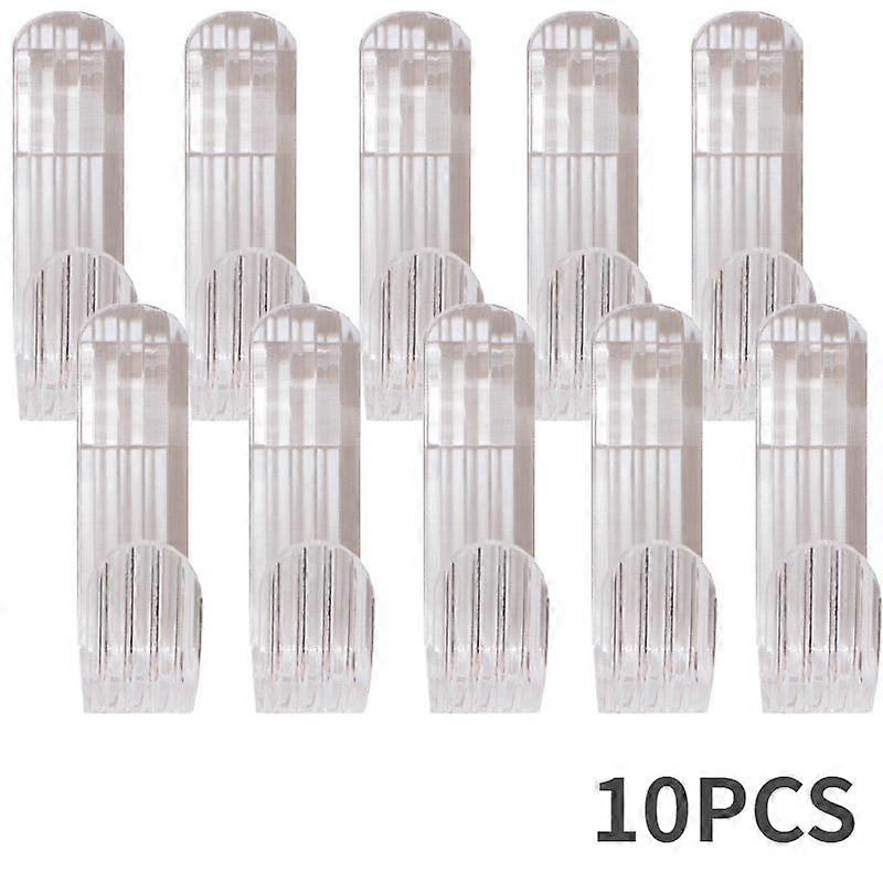10/5PCS Acrylic Tranparent Adhesive Hook Clothes Hook Kitchen Bathroom Wall Holeless Strong Adhesive Rack Hooks Home Organizer