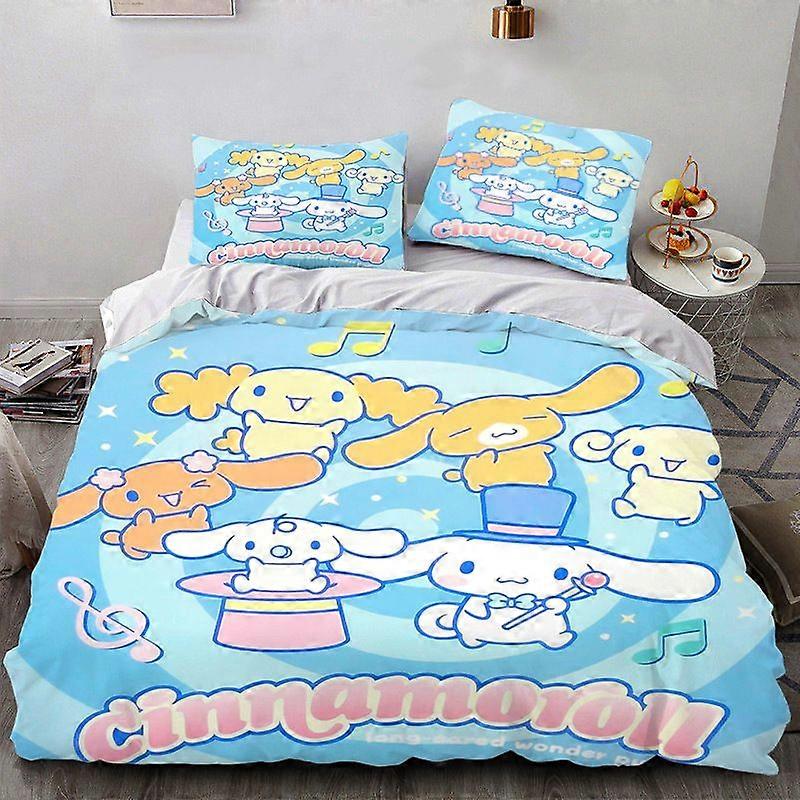 v1776 Prześcieradła Pom Pom Purin Cinnamoroll Zestawy pościeli kołdra kołdra narzuta na łóżko poszewka na kołdrę poszewka na poduszkę - Zestawy sztuk dla dzieci Dorośli 3-częściowa pościel