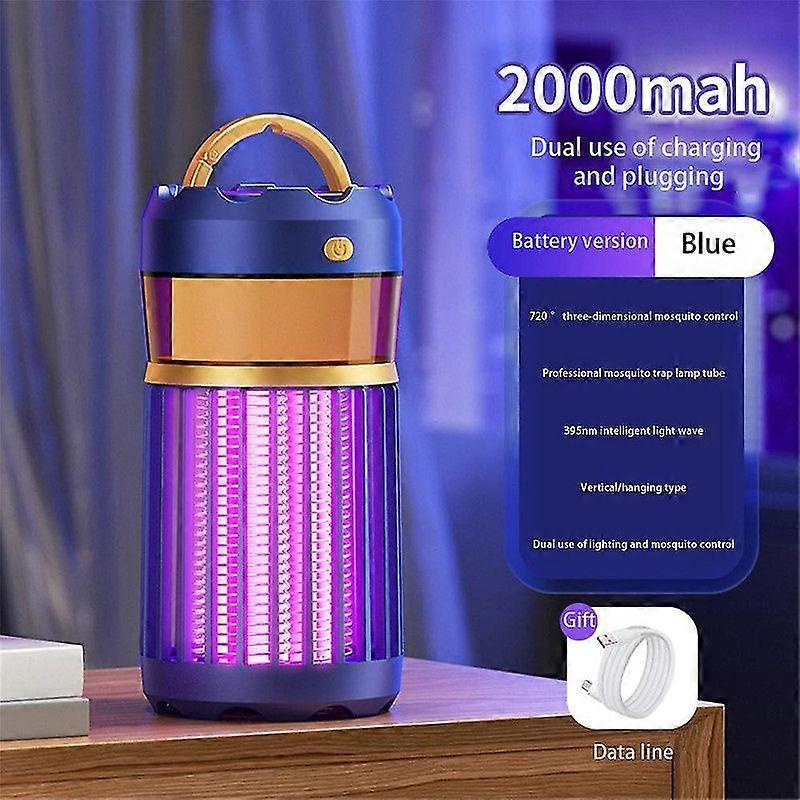 2000mAh UV Mosquito Lamp USB Rechargeable Model Mosquito Lamp Pest Control Lamp For Home 360 Large Area Silent mosquito trap