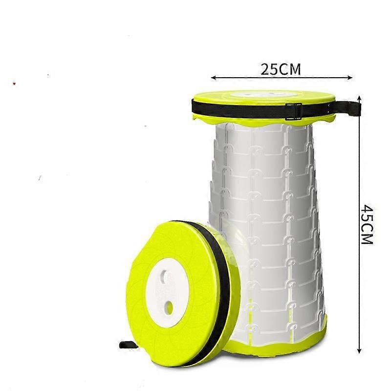 Folding Stool, Portable Folding Chair, Retractable Stool, Outdoor Hiking, Fishing, Hunting, Waiting in Line by Bus-Yellow
