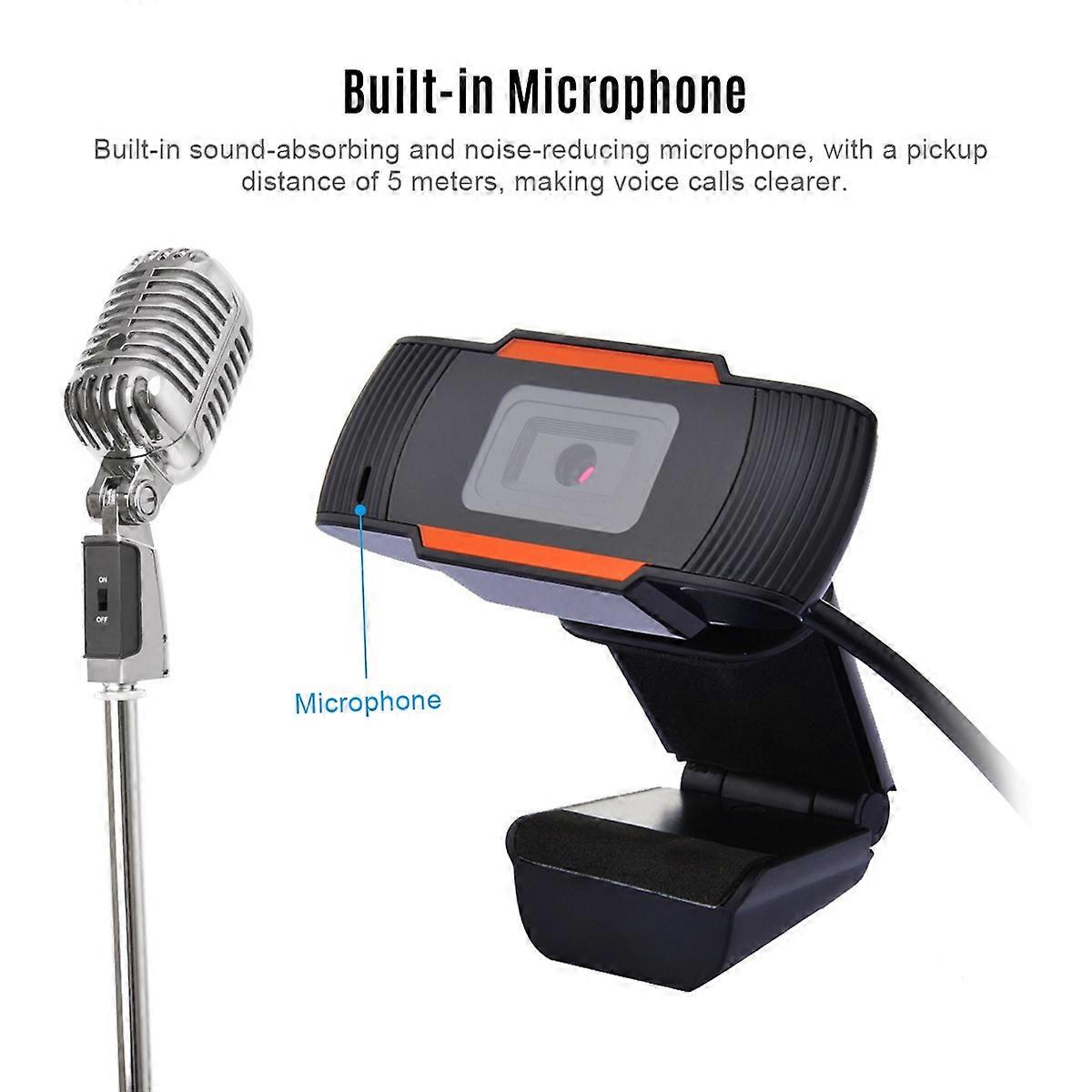 Video Conference Camera 720P HD Webcam Computer Camera with Noise Reduction Microphone USB Plug & Pl