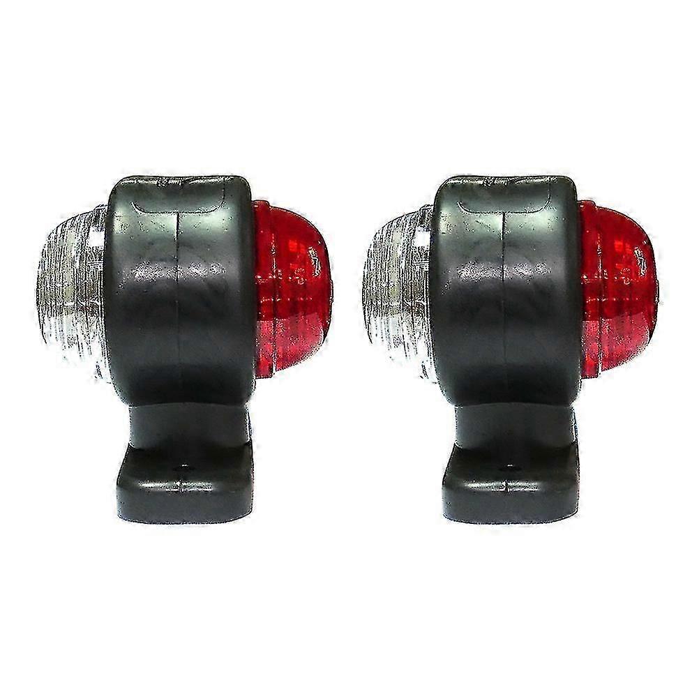 2 Pcs LED Amber Side Marker & Tail Lights for Trailers