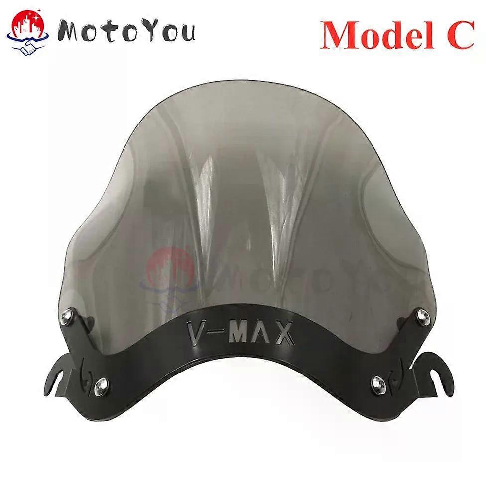 Motorcycle Windscreen Windshield w/ Mount Bracket compatible for VMAX1300 V-MAX1200 V-MAX1300 VMAX 1200 1300 Big Diavel 1985-2007 MAXP