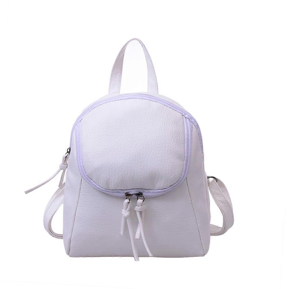 Trendy Women Backpack Small PU Leather Shoulder Bag Compact Simple Everyday Use