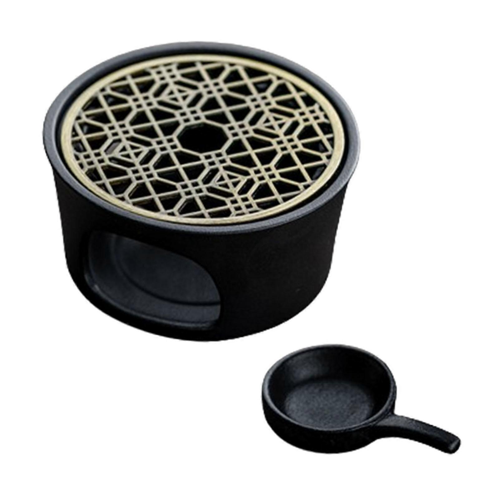 Ceramic Teapot Warmer Boiling Tea Traditional BBQ Grill Heater with Tealight