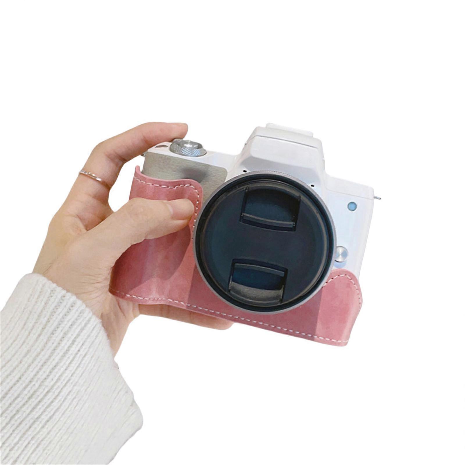 PU Leather Half Camera Case Bag  Protects Against Scratches and Stain