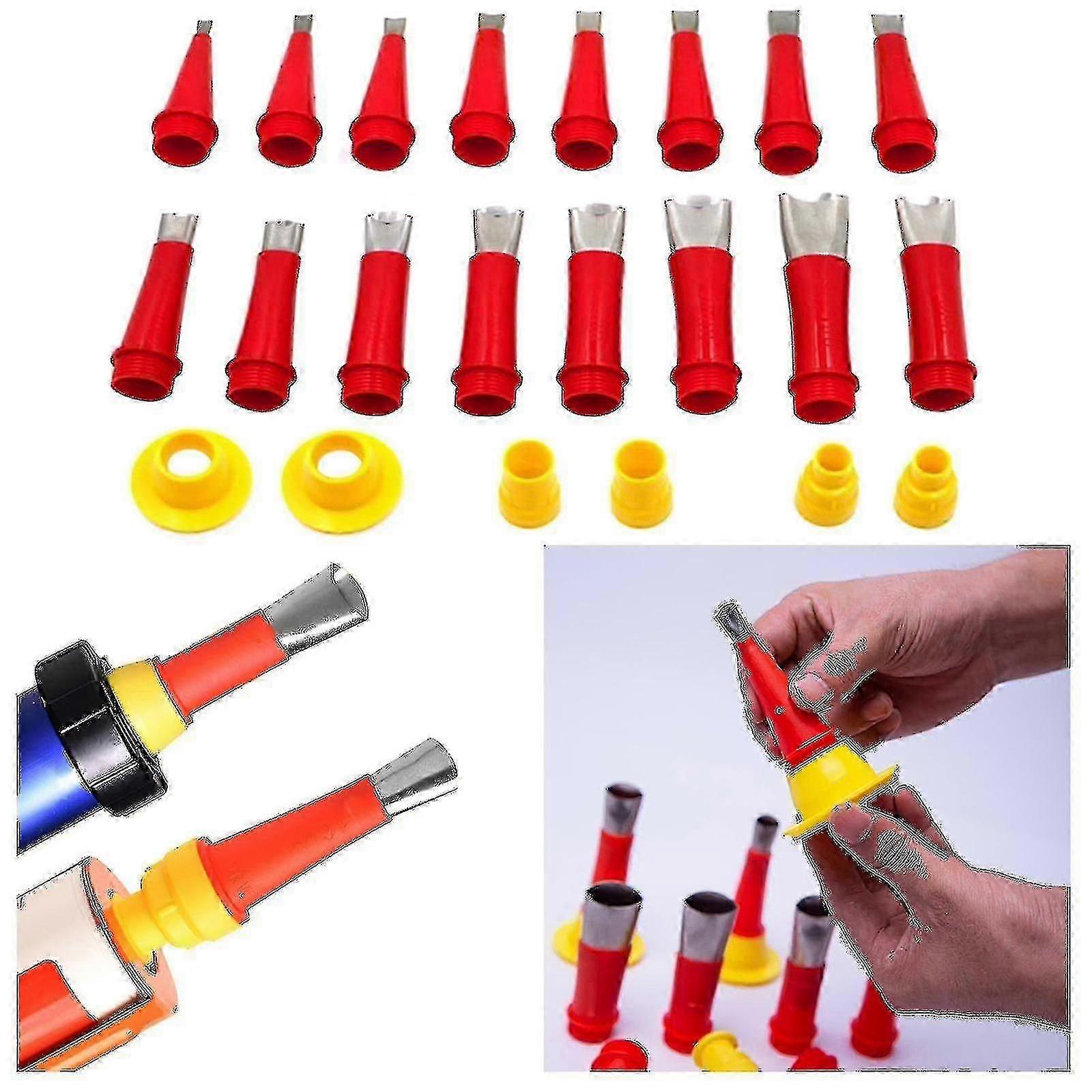 22pcs Stainless Steel Caulk Nozzle Applicator Reusable With Base Caulking Finishing Nozzle -New SZJR
