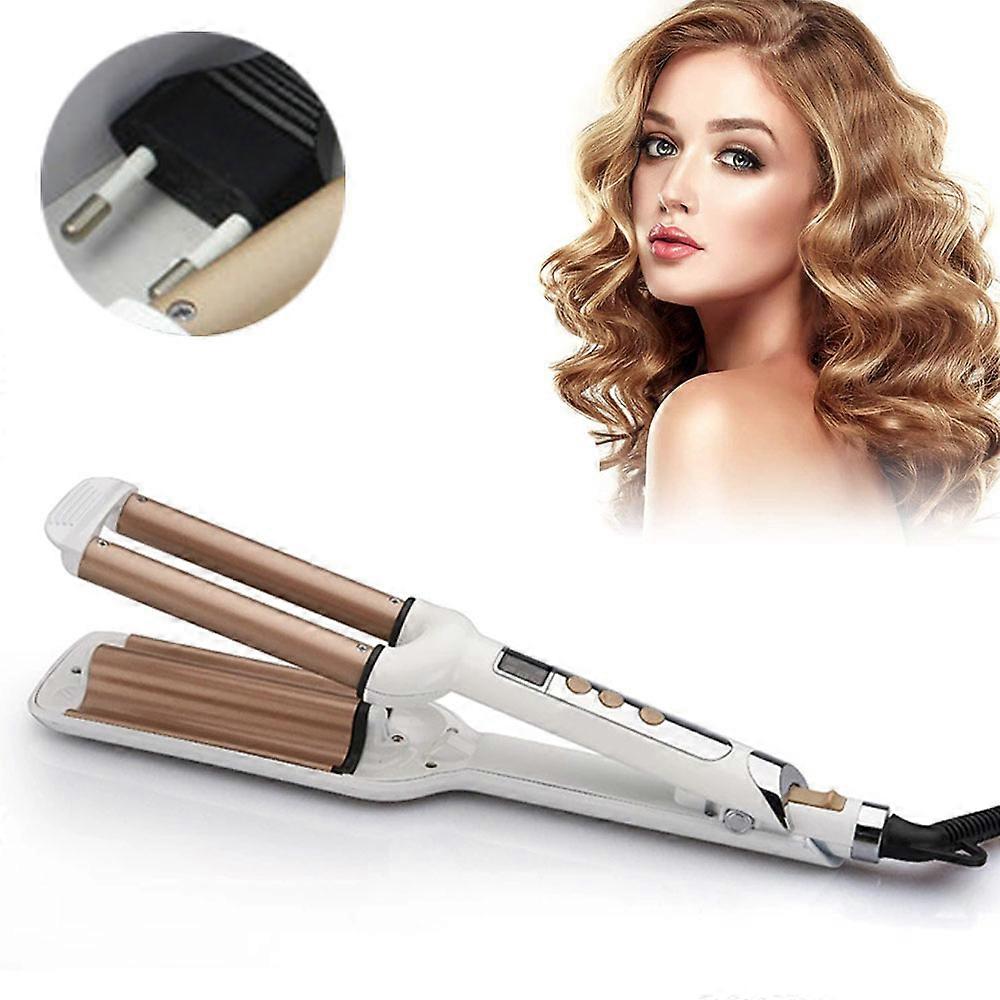 Beach Wave Innovator, Tourmaline Ceramic Coating, Dual Voltage, Ergonomic Non-Slip Handle, Adjustable Temperature, Fast Heating PTC, Negative Ions