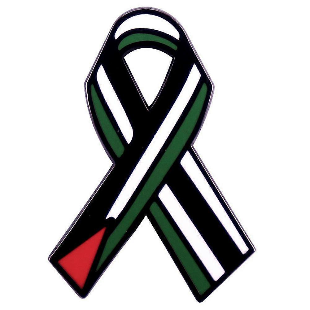 Épingle en émail avec ruban du drapeau palestinien, décoration pour sac à dos et chapeau