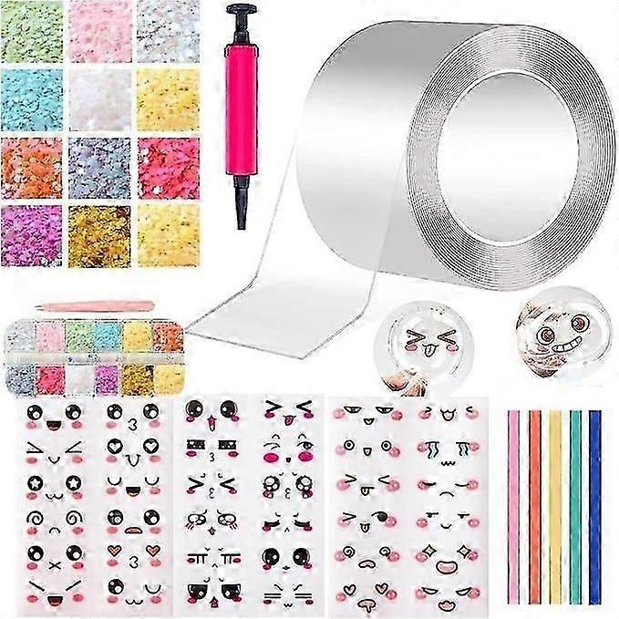 Upgrade Nano Tape Bubble Kit, Double Sided Tape Plastic Bubble,elastic Tape New
