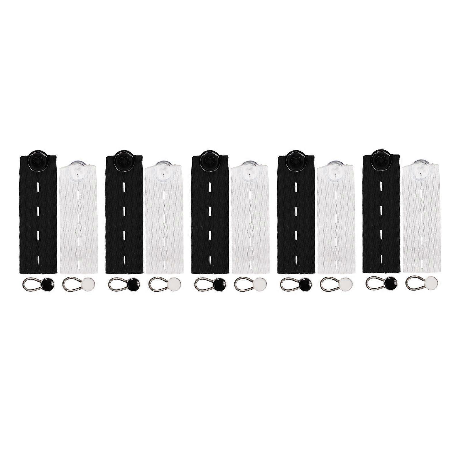 20pcs Extender Button Set with 10 Elastic Waist Extender 10 Collar Extender Button for Shirts Pants