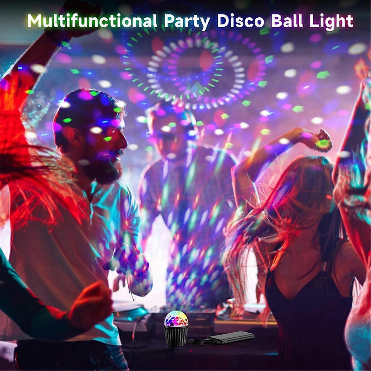 Portable Mini Disco Ball Light for Party, RGB DJ Strobe Light