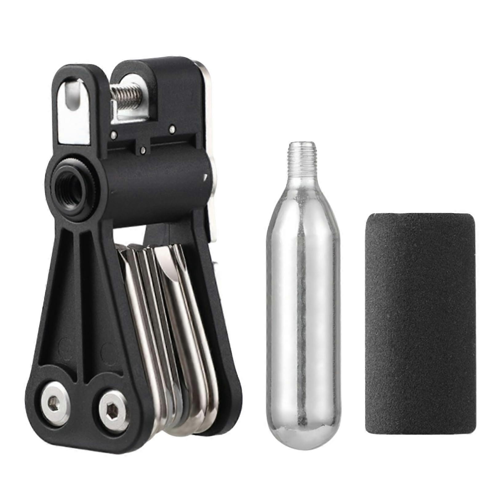 Bicycle Quick Inflation Kit for Road and Mountain Bikes-Universal Tire Inflator Head Accessories CO2 Cartridge Adapter