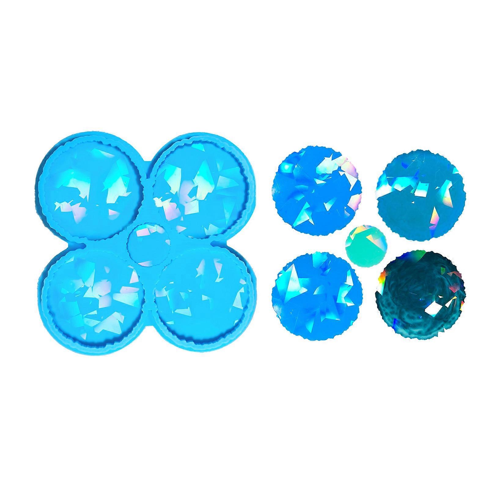 DIY Silicone Mold for Crystal Resin Cup Mats Portable Round Coaster Silicone Molds Resin Cup Mat Mould for Tea Tray