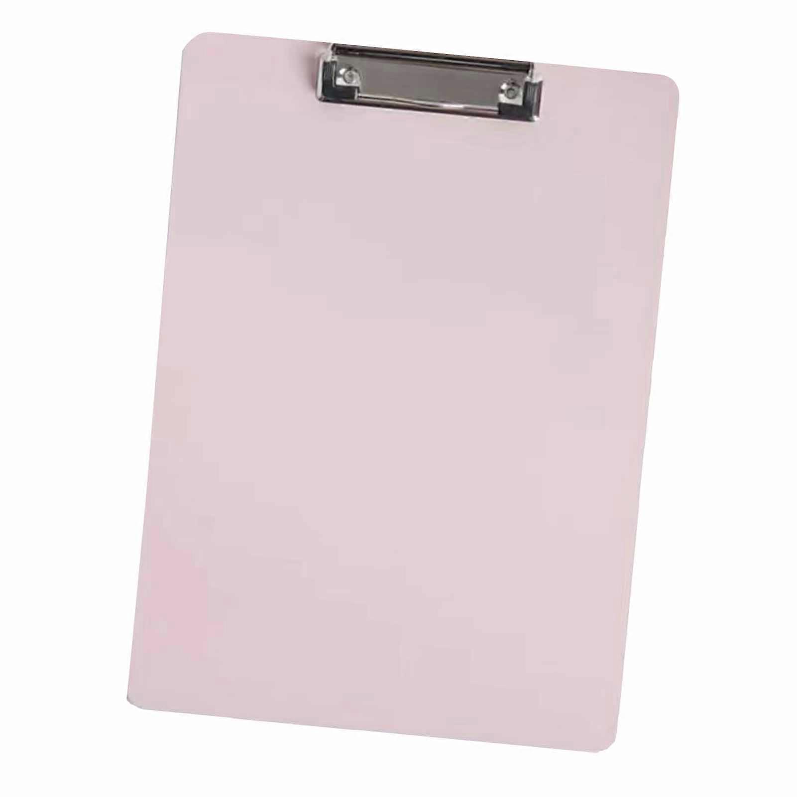 A4 Clipboard Thickened Multipurpose Desktop Document Holder for Files Materials School Office Light Pink