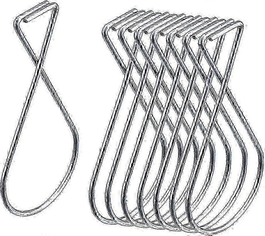 Pack of 100 8 Shaped Spring Steel Ceiling Hooks - for Suspended Ceiling, Trellis Ceiling, False Ceiling - Suitable for Christmas, Office, Interior Dec