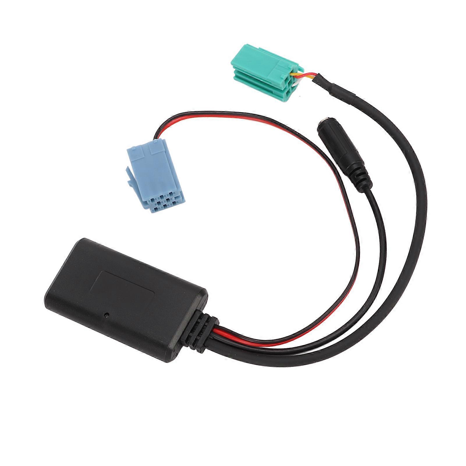 Car Bluetooth Module Wireless Audio AUX Adapter Cable with Microphone Replacement for CD Player