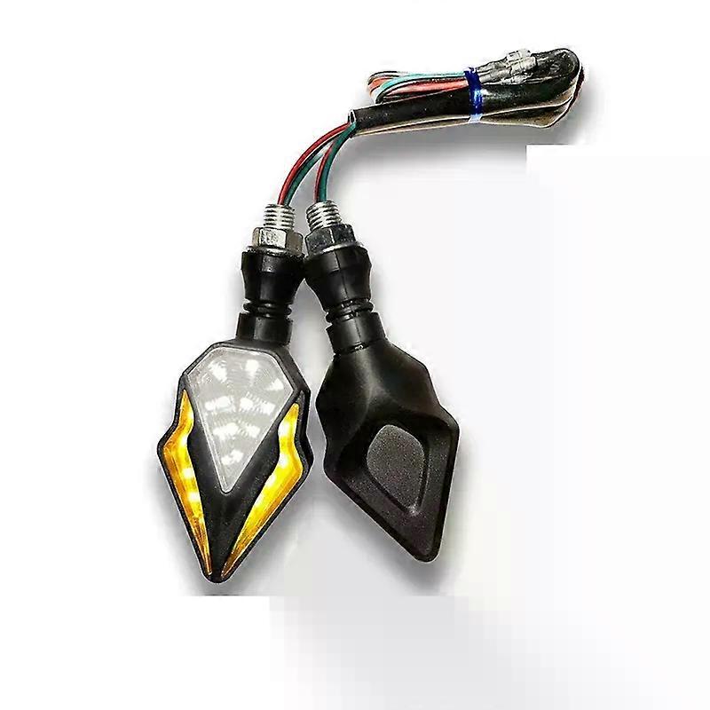 2pcs Motorcycle Steering Lamp Indicator Turn Signal Lights Brake LED Rear Tail Turning Light Flashers Amber Blinker Light