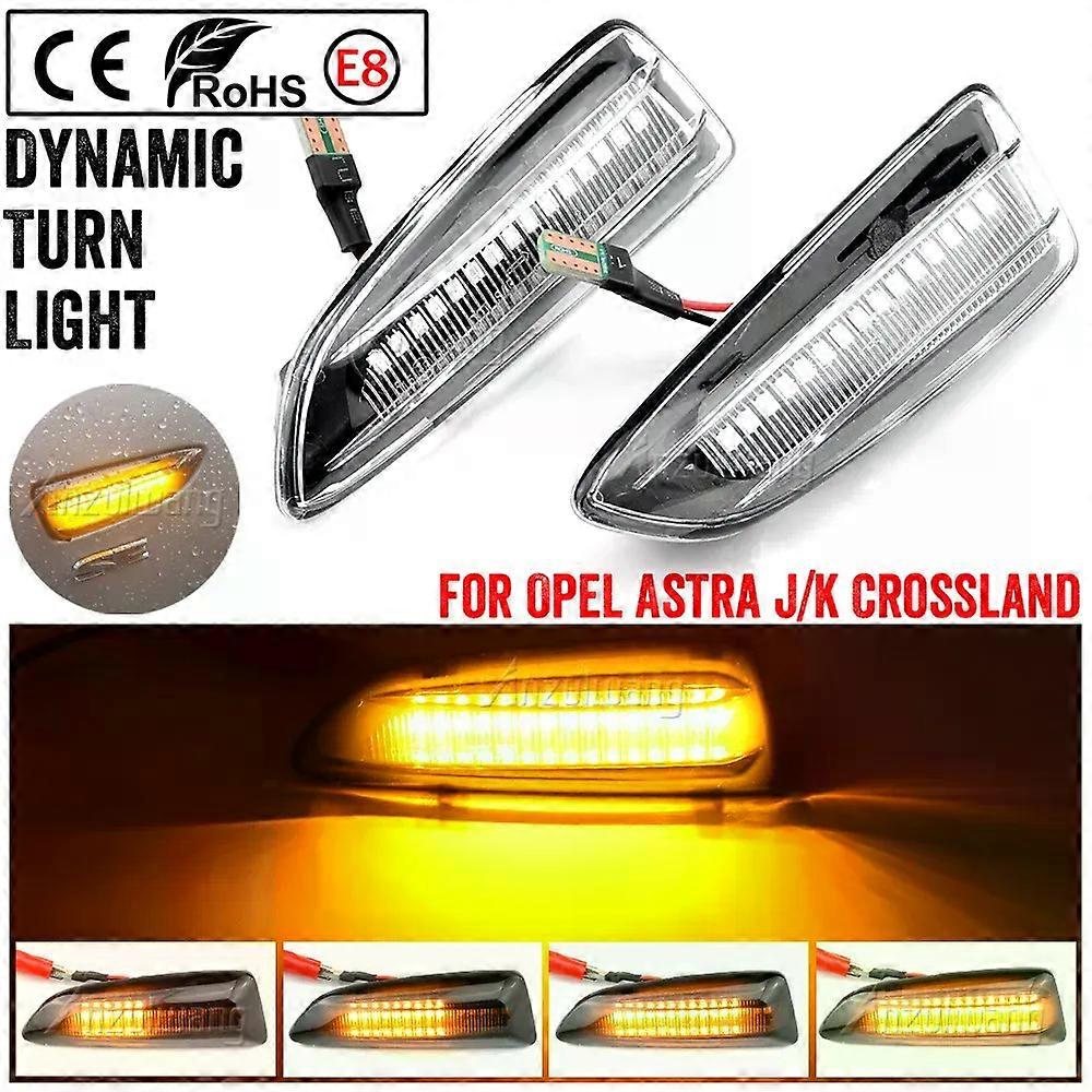 2PCS Led Dynamic Side Marker Turn Signal Light Sequential Blinker For Opel Astra J Astra J K Zafira C Insignia B Grandland X
