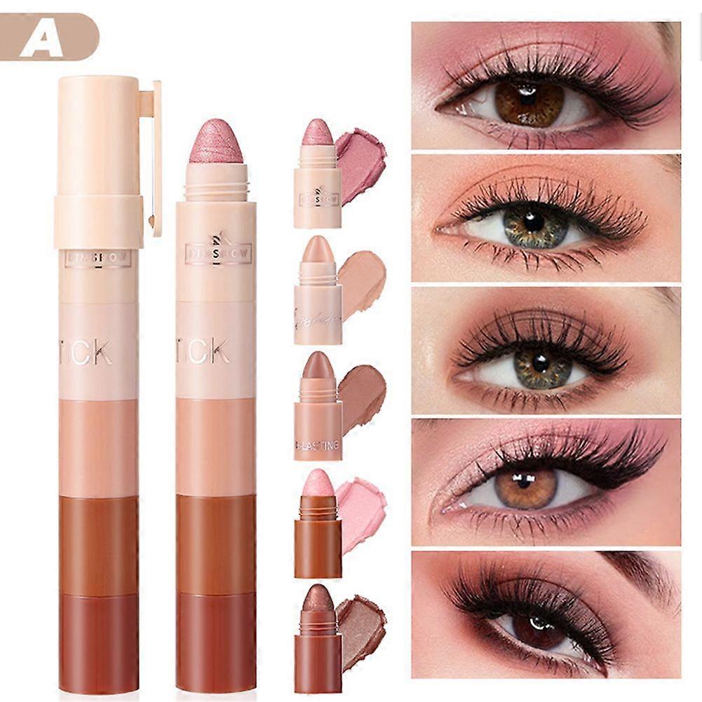 5-in-1 Eyeshadow Stick Pen Lazy Girl Cosmetics Makeup Eyeshadow Stick Set for Women Girls