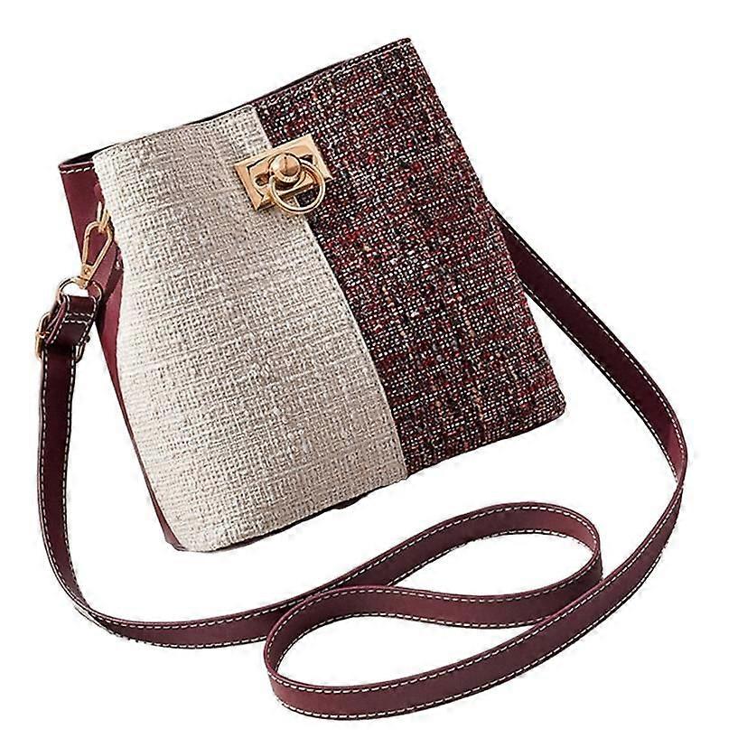 Crossbody Bag Large capacity two-tone metal design bucket bag