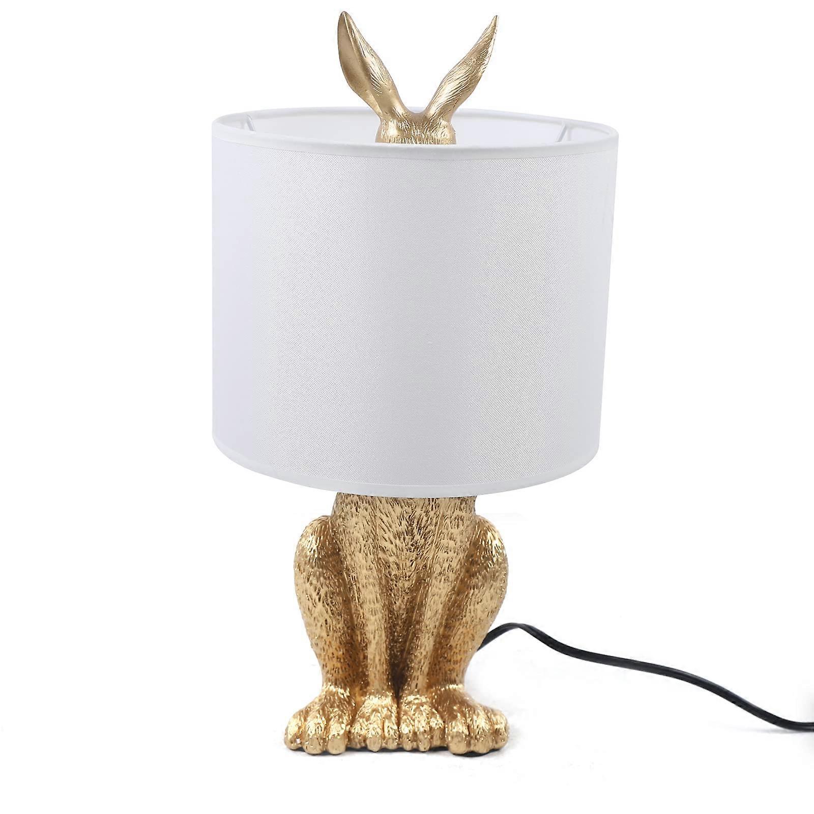 E26 Creative Rabbit Table Lamp Simplicity Animal Desk Lights Minimalism Resin Bedside Lamp