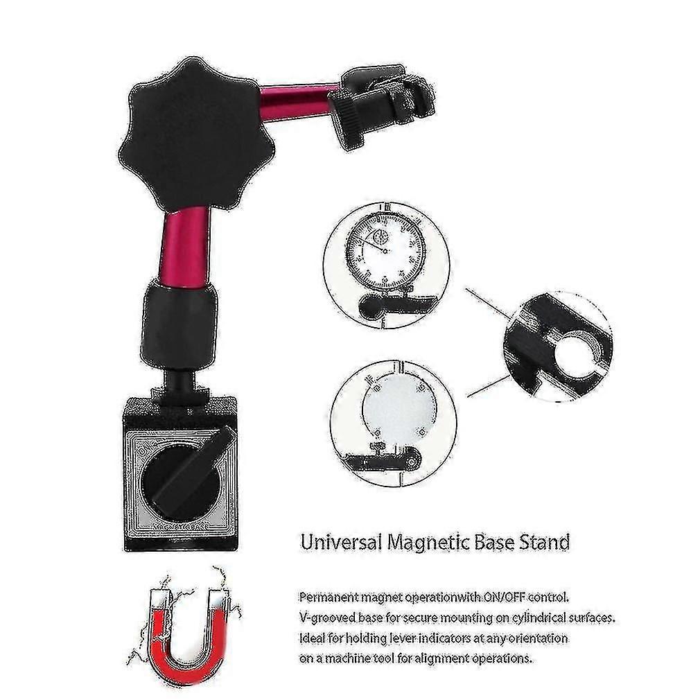 Universal Flexible Magnetic Metal Base Holder Stand Dial Test Indicator Tool