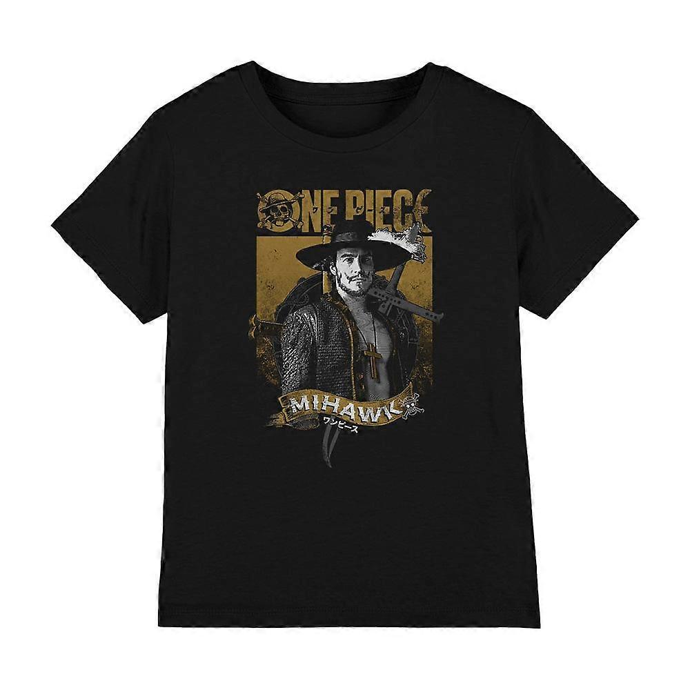 One Piece Niño/Niño Camiseta Mihawk Grabada