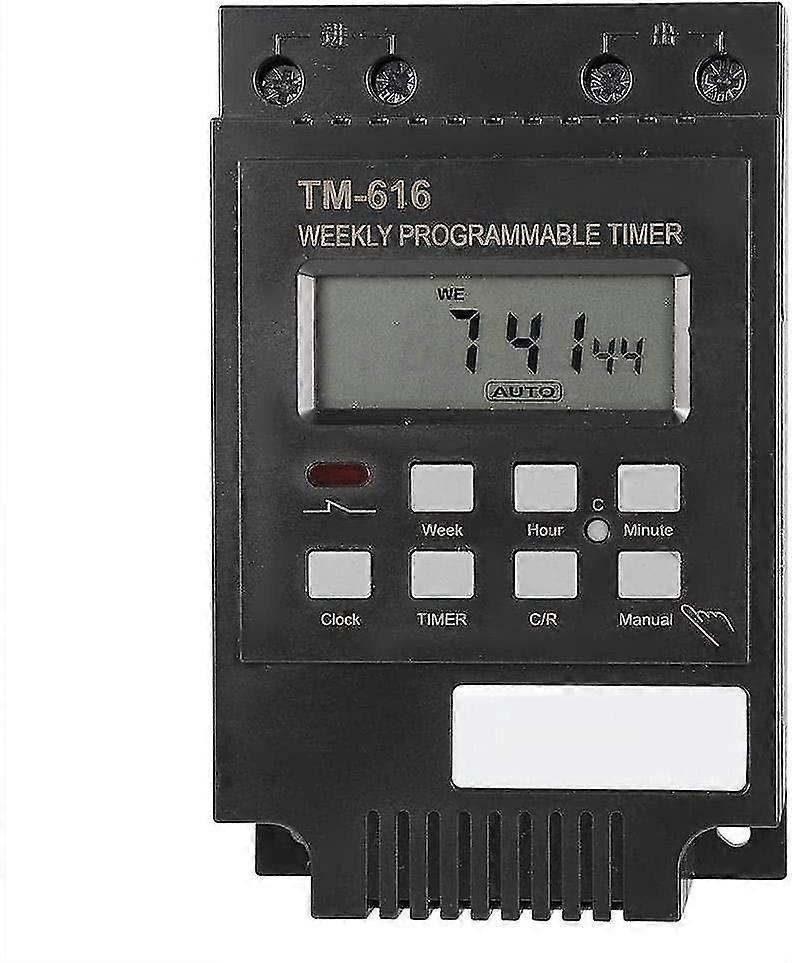 220V Digital Weekly Programmer Timer Switch Energy Saver Electrical Switch for Lamps Household Appli