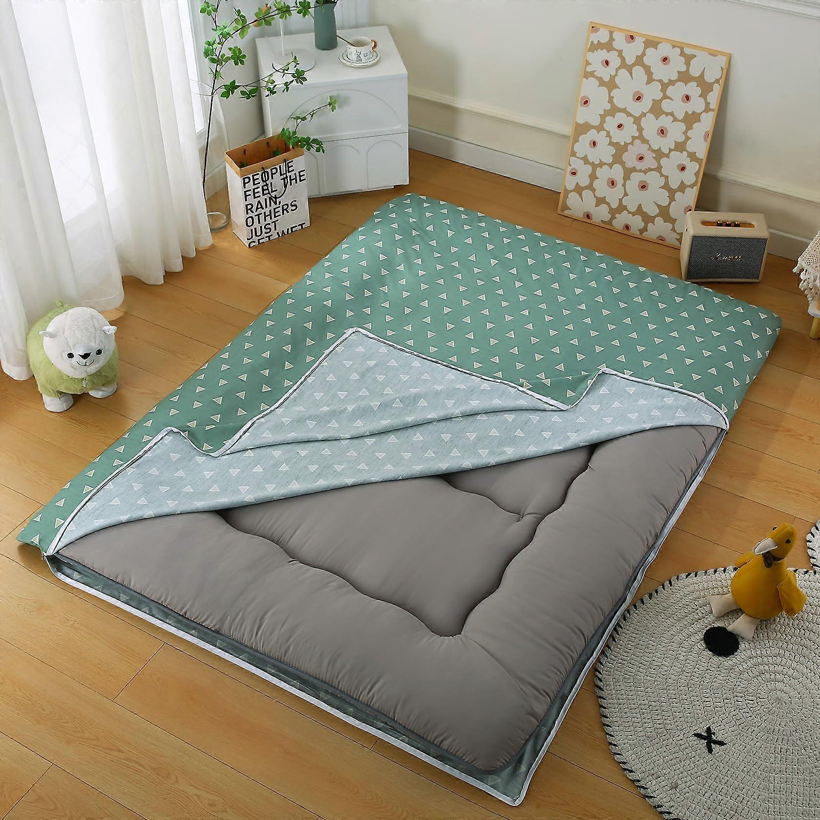 Tatami Mattress Cover Twin Size Cotton Washable Zippered Futon Dust Cover For Japanese Floor Futon Mattress