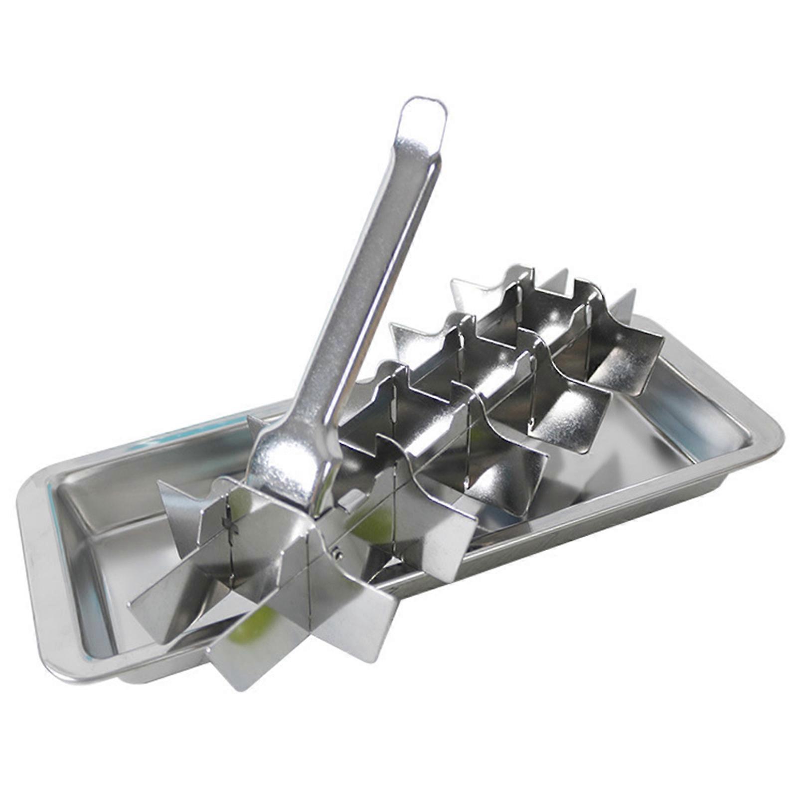 Stainless Steel Ice Cubes Tray with Easy Release Handle Retro Metal Handle Made Icecubetray for Kitchen
