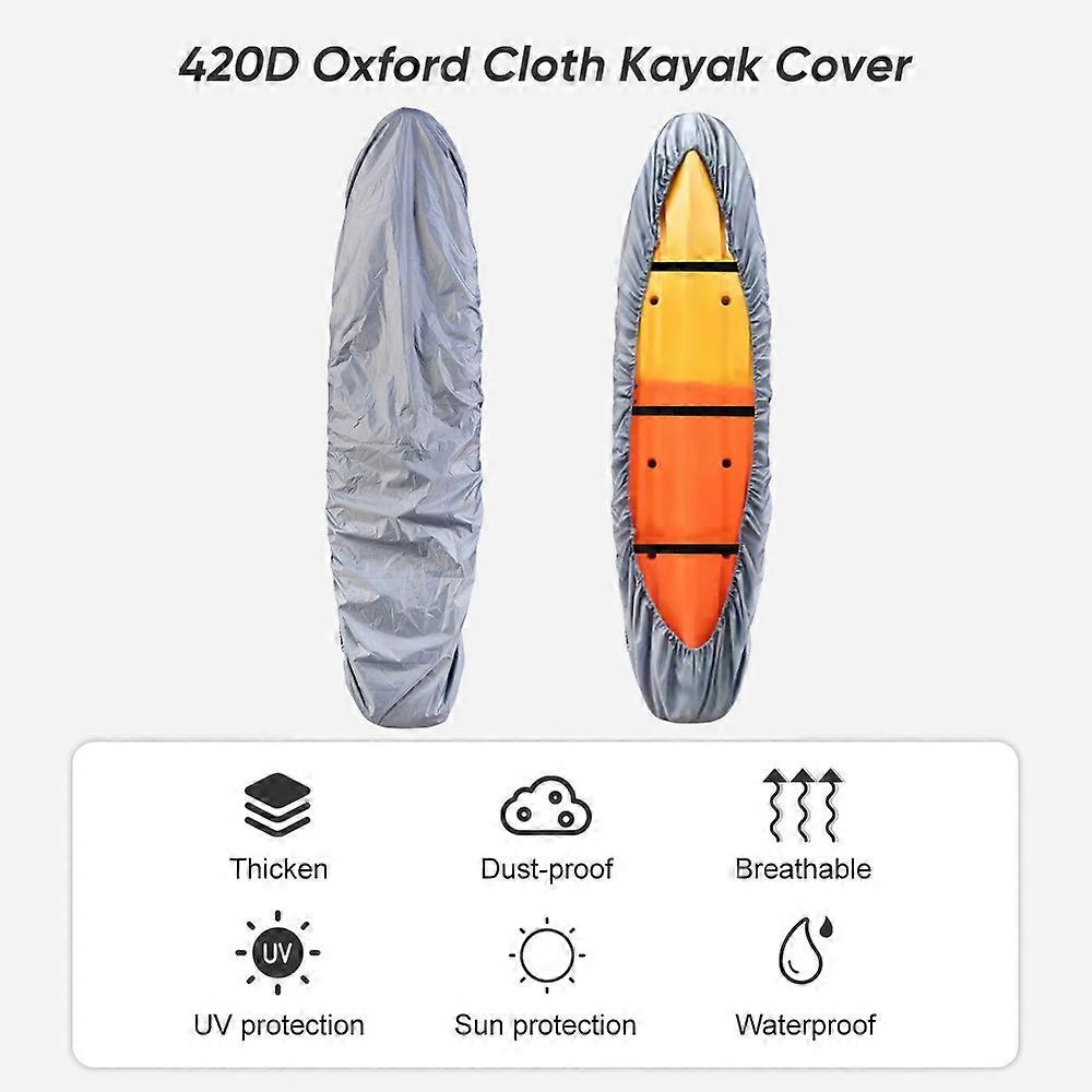 Heavy Duty Waterproof Kayak Cover 420D Oxford Cloth S-XL