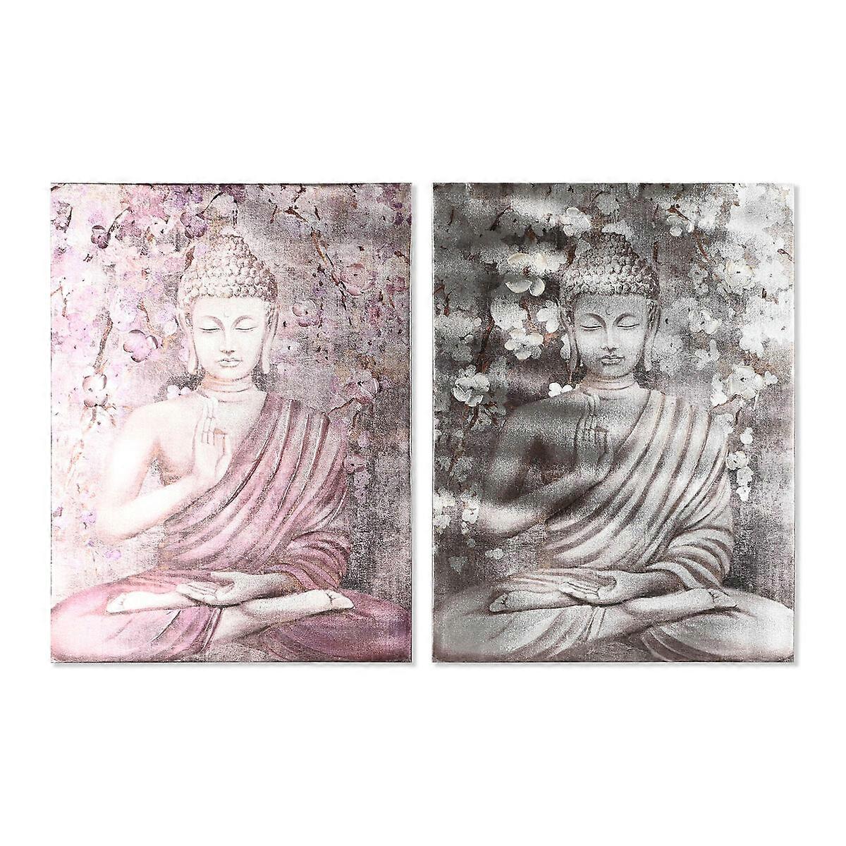 Canvas Home ESPRIT Pine Canvas 60 x 2.7 x 80 cm