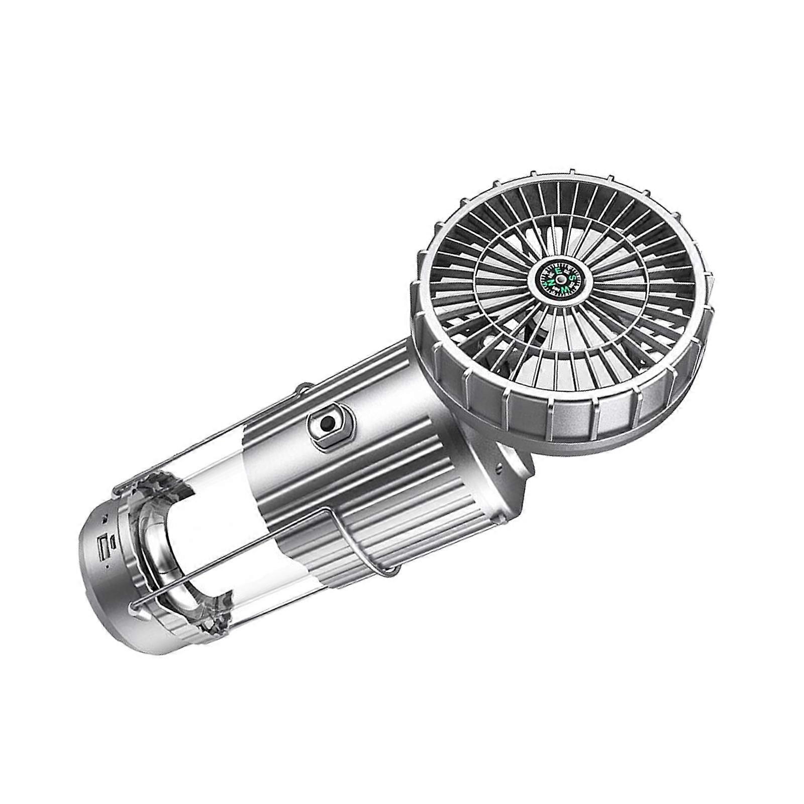 Solar Fan Multifunctional Power Bank Torch Camping Lantern for