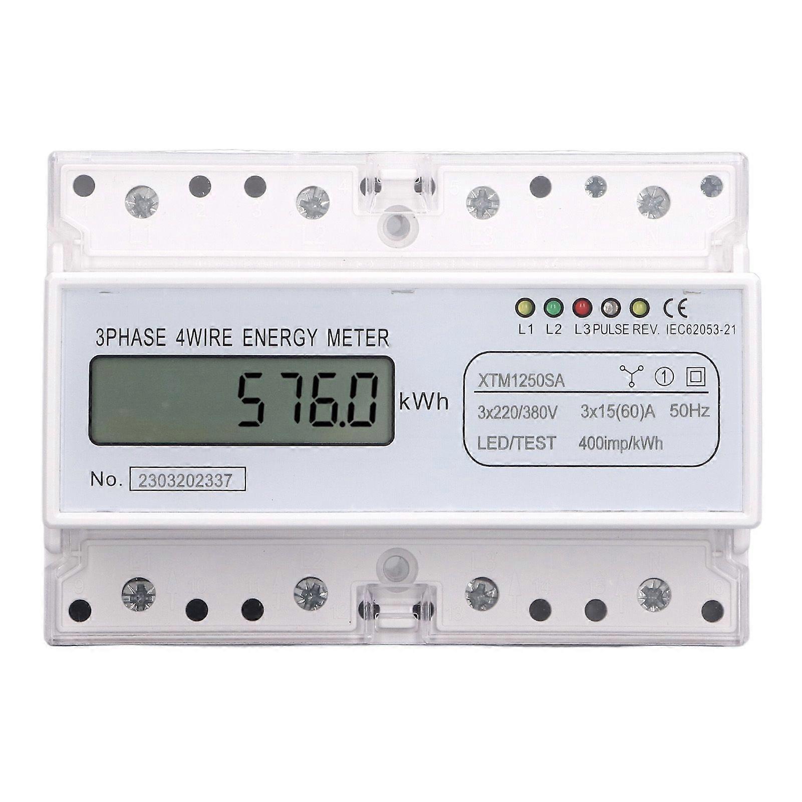 Υψηλής ποιότητας 3220V / 380V XTM1250SA τριφασικός μετρητής ράγας LCD 7P (παλιό μοντέλο...