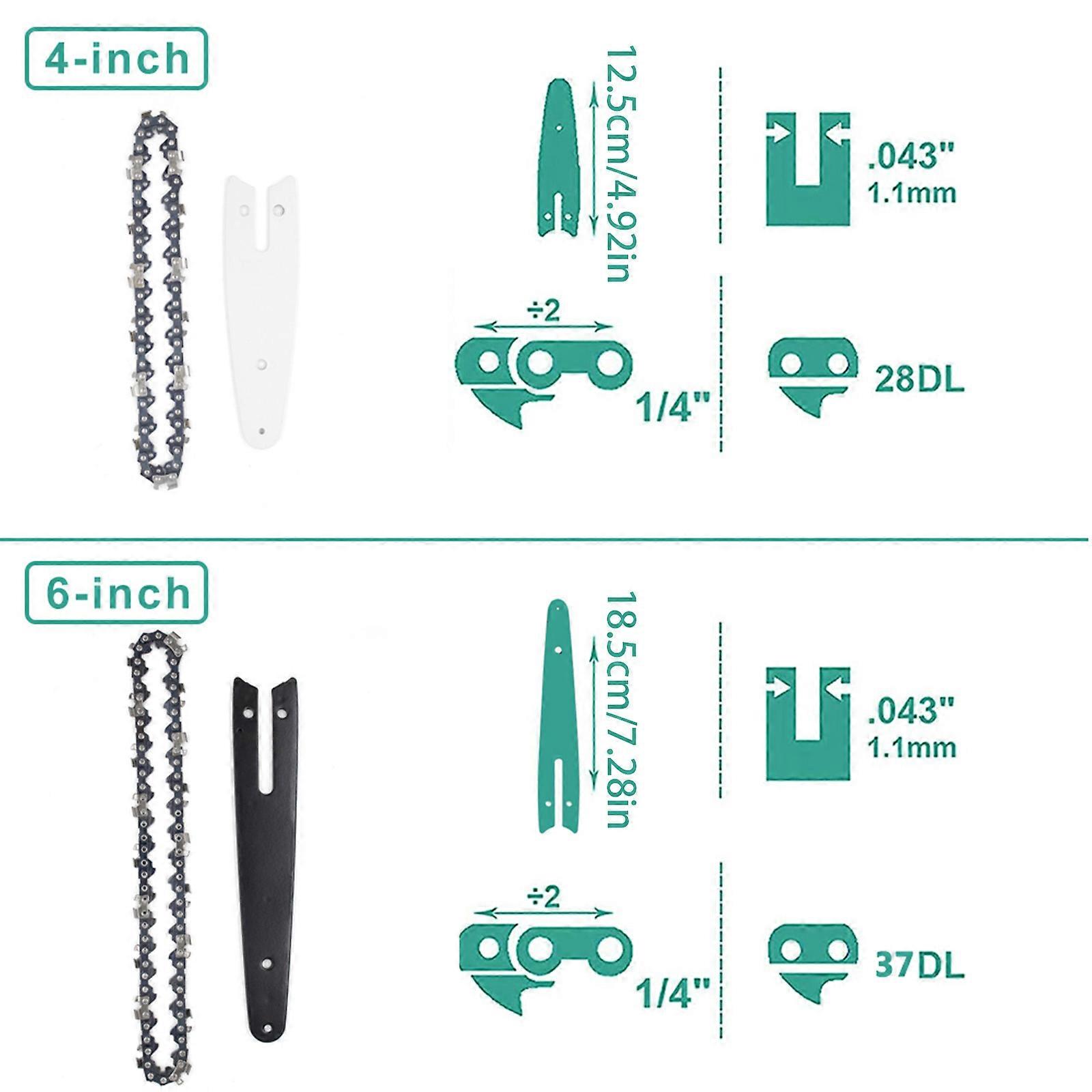 Durable 4/6'' for Sharp Chains & Guides Quenching Technology Portable Chainsaw Accessories for Electric Saw Mini Pruning