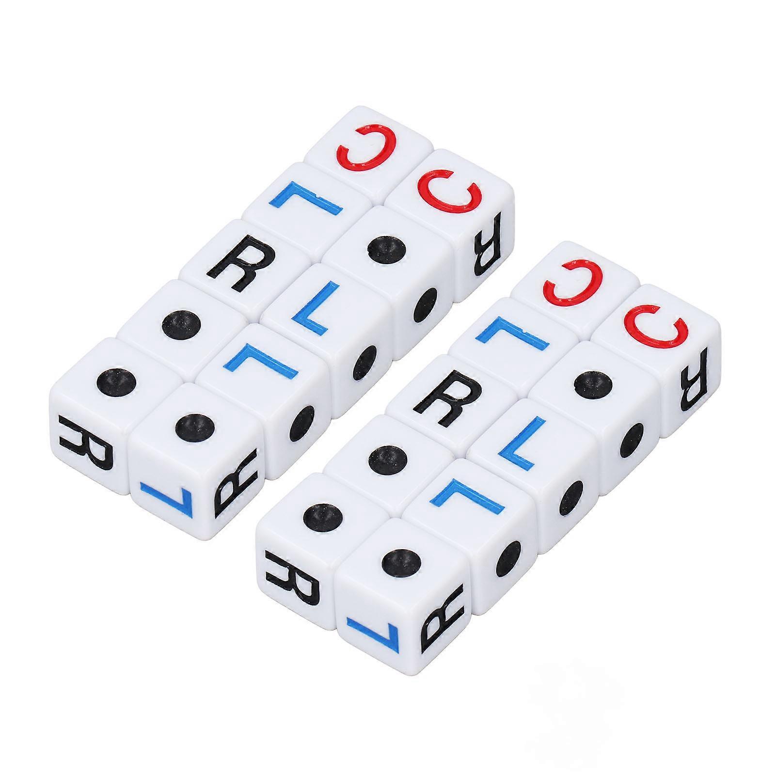 Set of 20 plastic dice for left and right handed players, ideal for parties