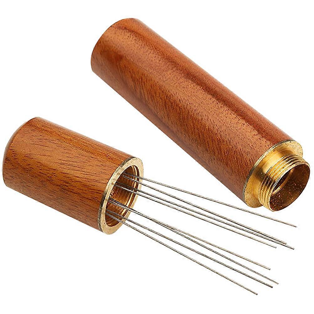 Espresso Coffee Stirring Tool with Wood Handle and Stand for Making Perfect Coffee at Home 6.5 Inch