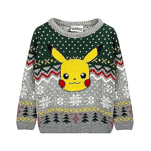 Pokemon Childrens/Kids Pikachu Knitted Christmas Jumper