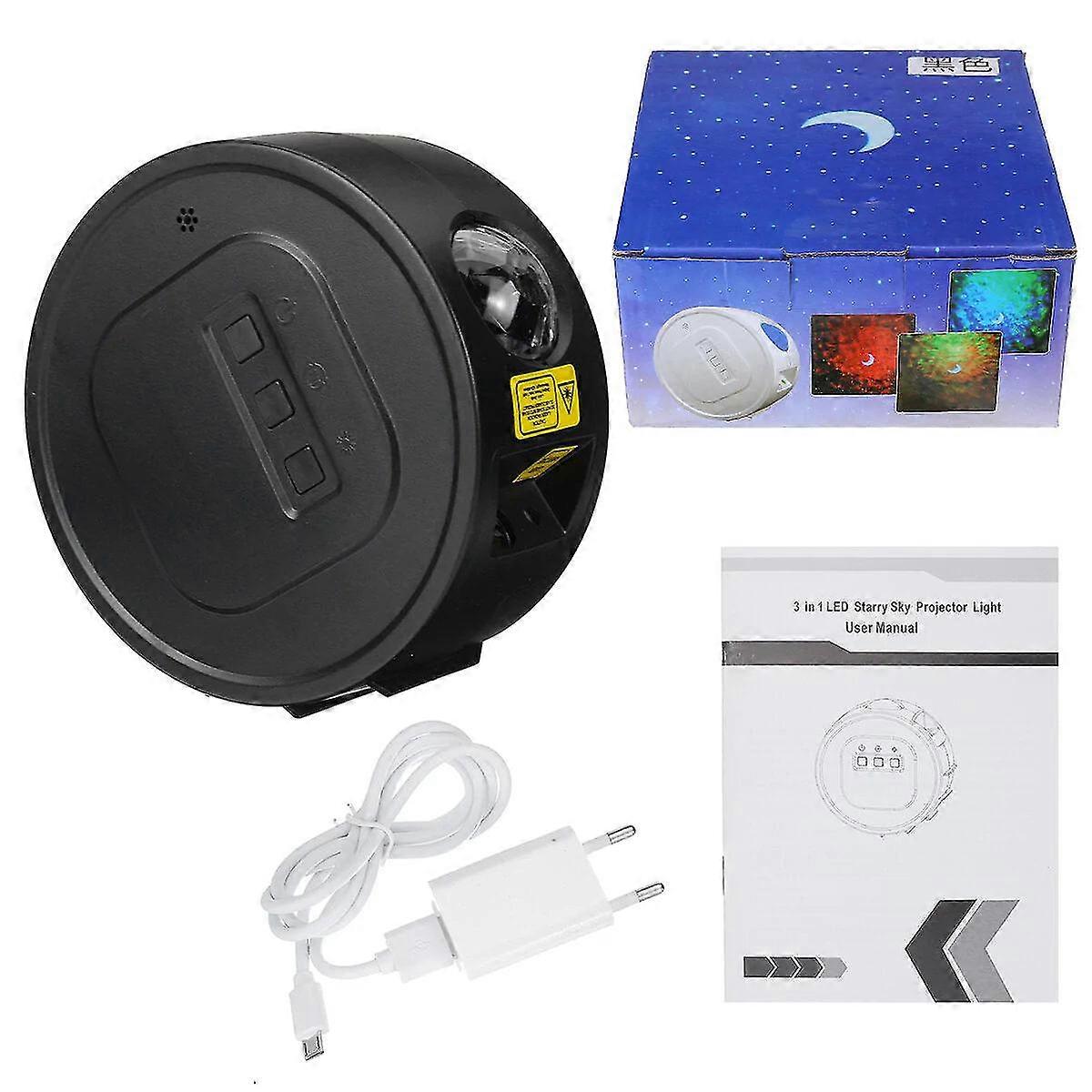 USB LED Star Projector Luce Notturna - 6 Colori Ocean Wave Galaxy Lamp