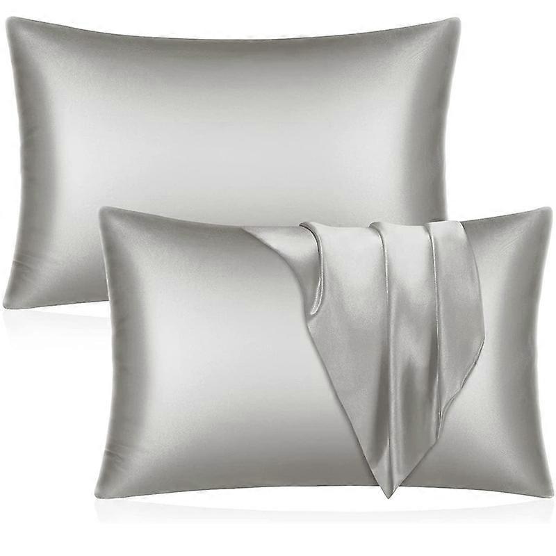 pair - Pillowcases - Soft Bedding - Satin Pillowcase - Satin Pillowcase - Polyester - dark gray - 51*76cm