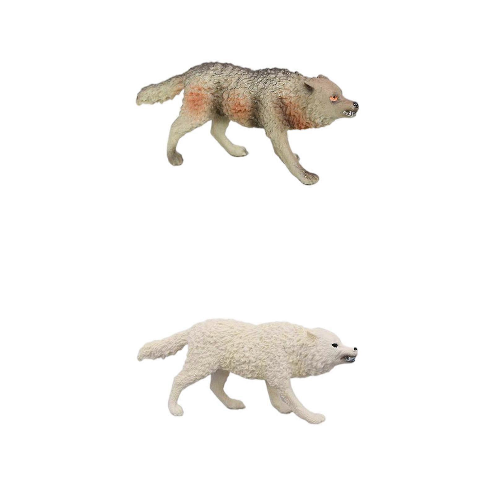 2x Action Figures Miniature Creatures for Kids Education