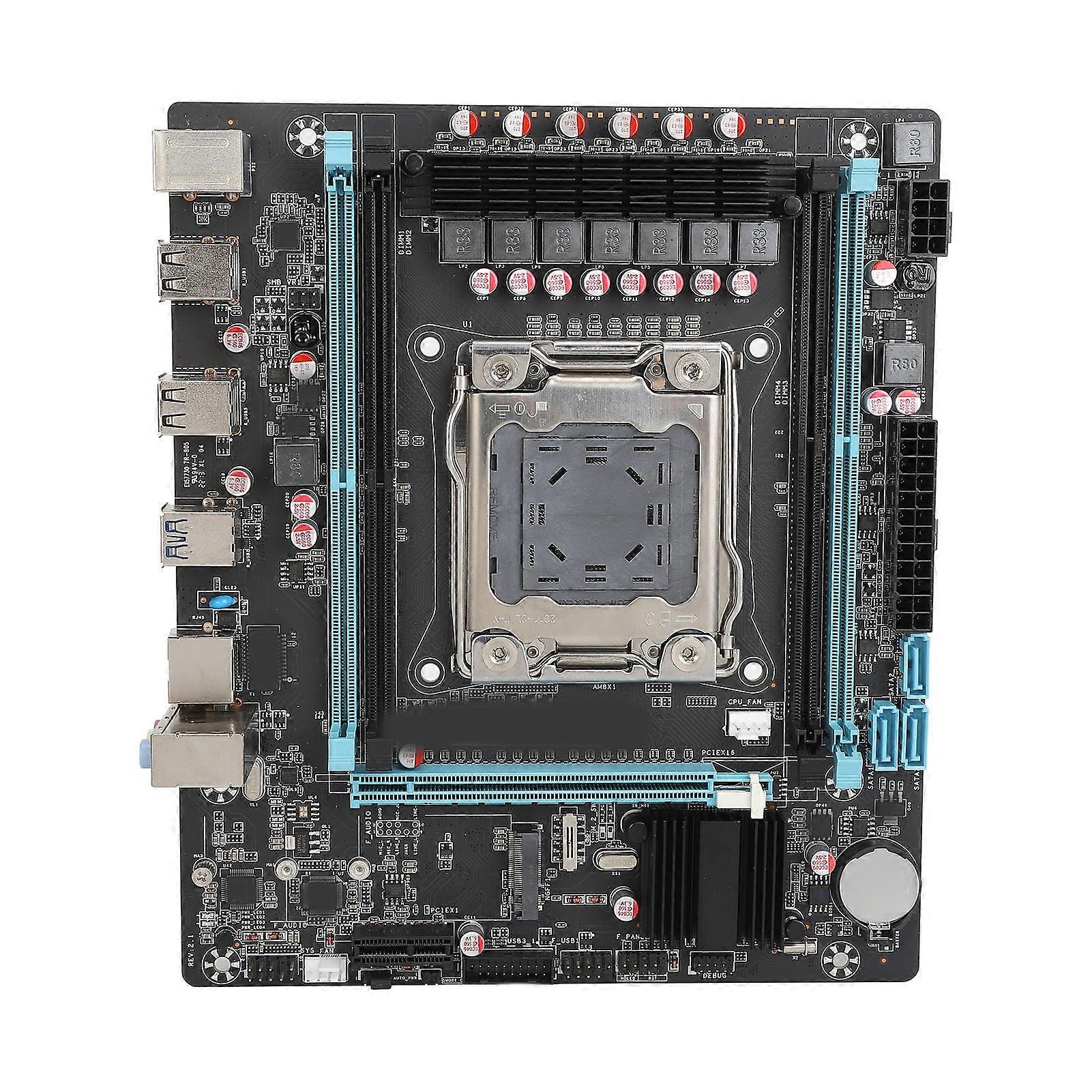 X99 Motherboard 4 Channel DDR4 NVME M.2 PCIe 16X Gen 3.0 Multi Phase Power ATX Motherboard for Desktop Computer Gaming 