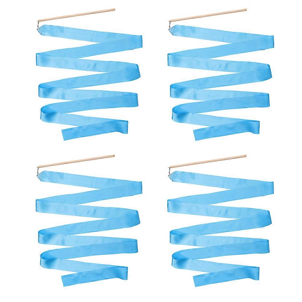 4Pcs Rhythmic Gymnastics Dancing Performance Ribbons