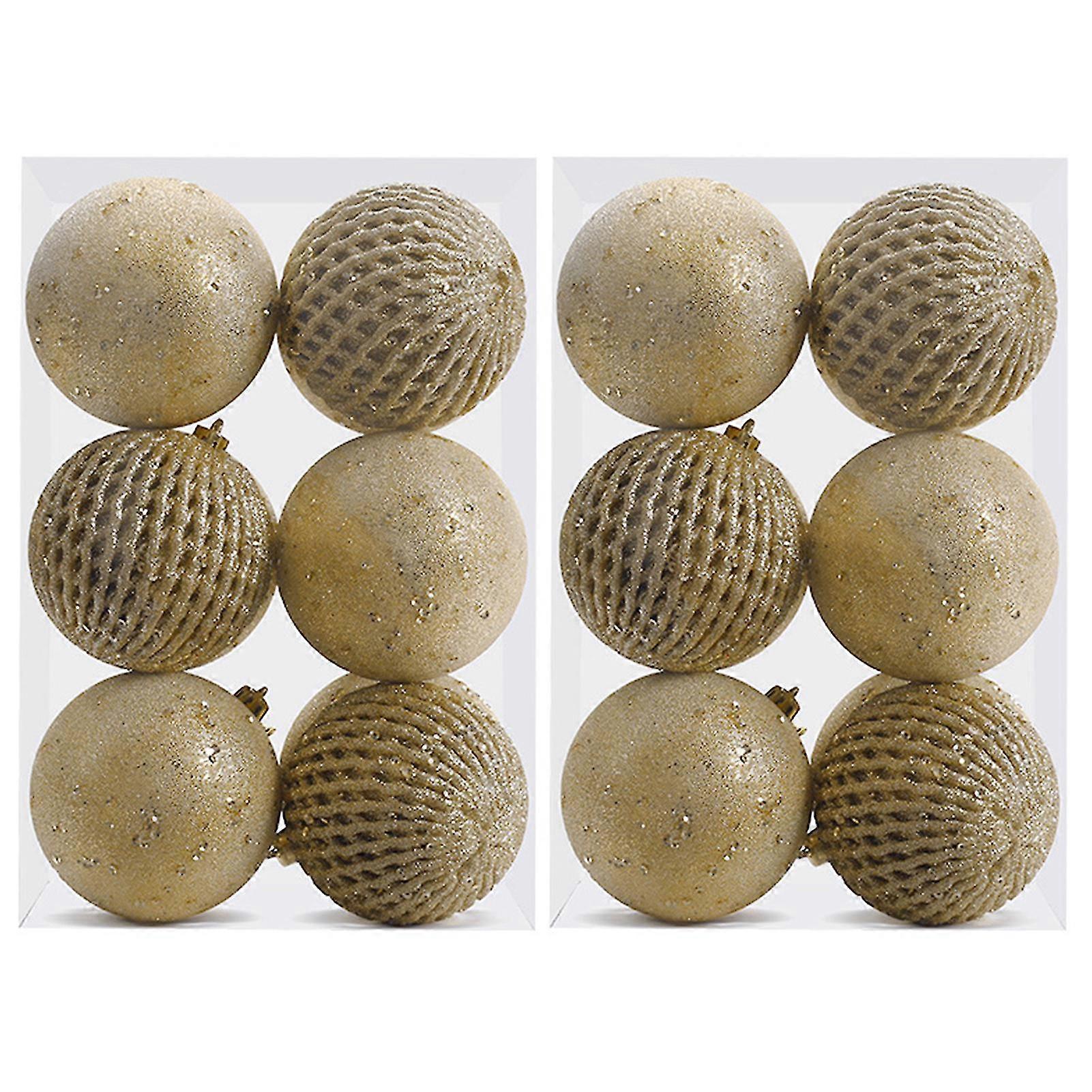 2025 12Pcs Sequin Christmas Balls Set with Hanging Hole Wide ApplicationTree Hangings Decoration