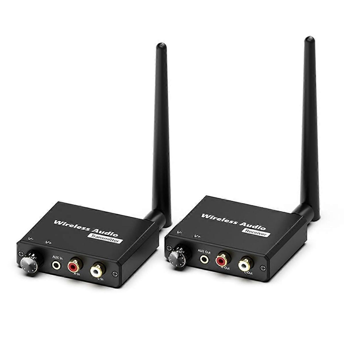 Wireless Audio Transmitter and Receiver, 2.4GHz Wireless Hi-Fi Audio Adapter Kit, 160FT/50M Distanc