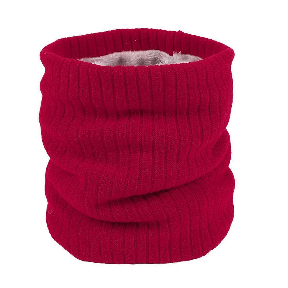 Knitting Scarf Windproof Warmth Winter Scarves Fleece Lined Circle Fall Season 1Set