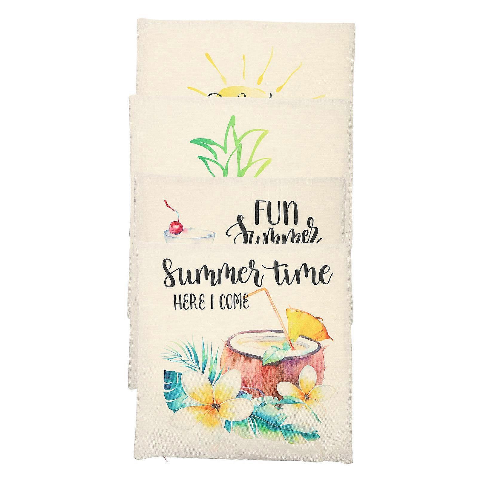 Colorful Pillow Covers Linen Throw Pillows Home Decoration Square Shape Assorted Color 45x45cm